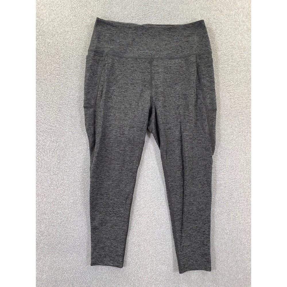 Beyond‎ Yoga Womens 2X Gray High Waisted Heathered Leggings Activewear Stretch